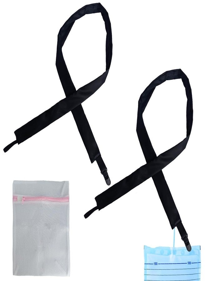 Toeloioh 2 Pack Satin Catheter Tube Cover with Mesh Laundry Bag,Catheter Bags Tube Cover for Men &Women,Urine Drain Bag Tube Protector - Image 1